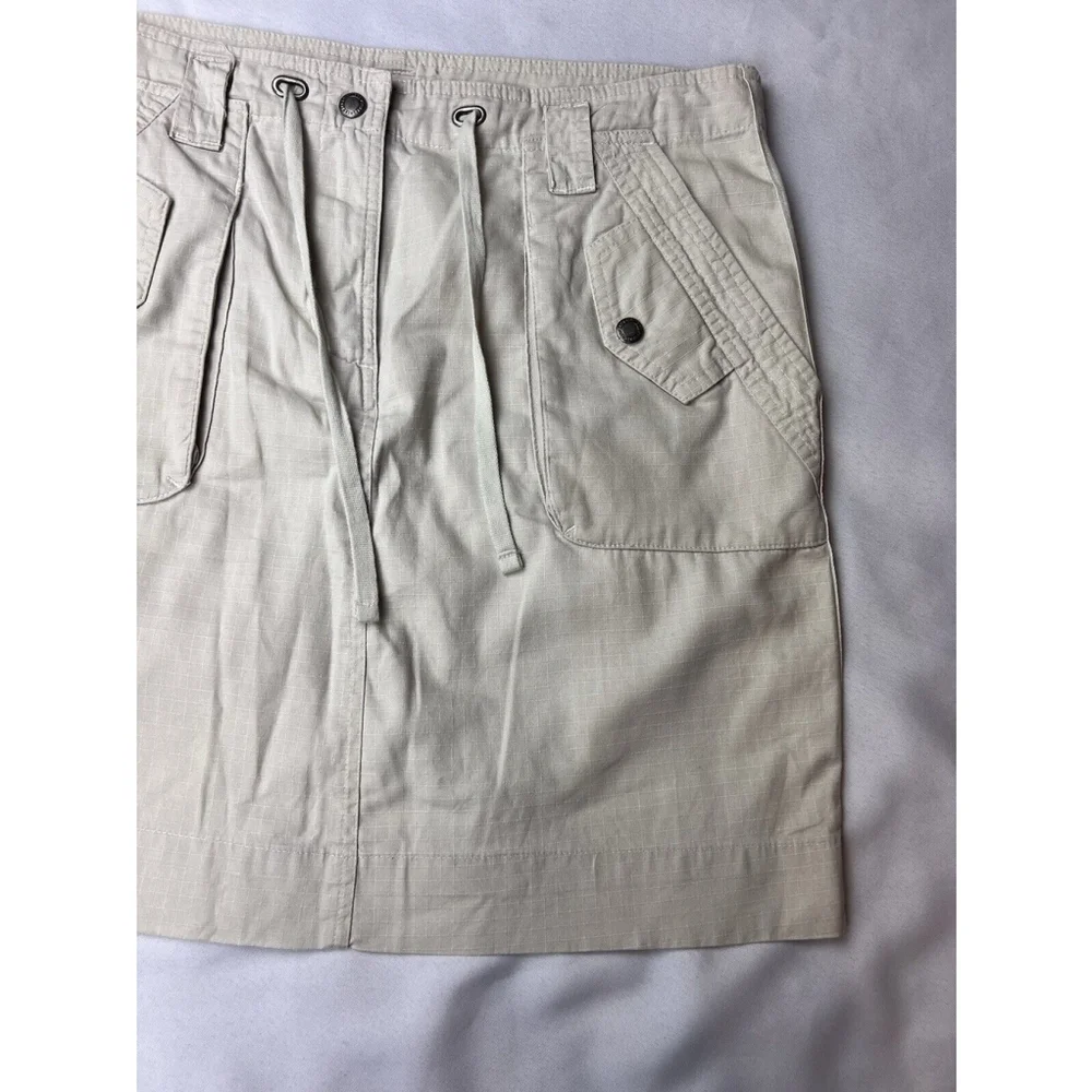 Magellan Sportswear Women’s Cream Cargo A Line Tie Front Skirt size 4 EUC - Picture 2 of 13